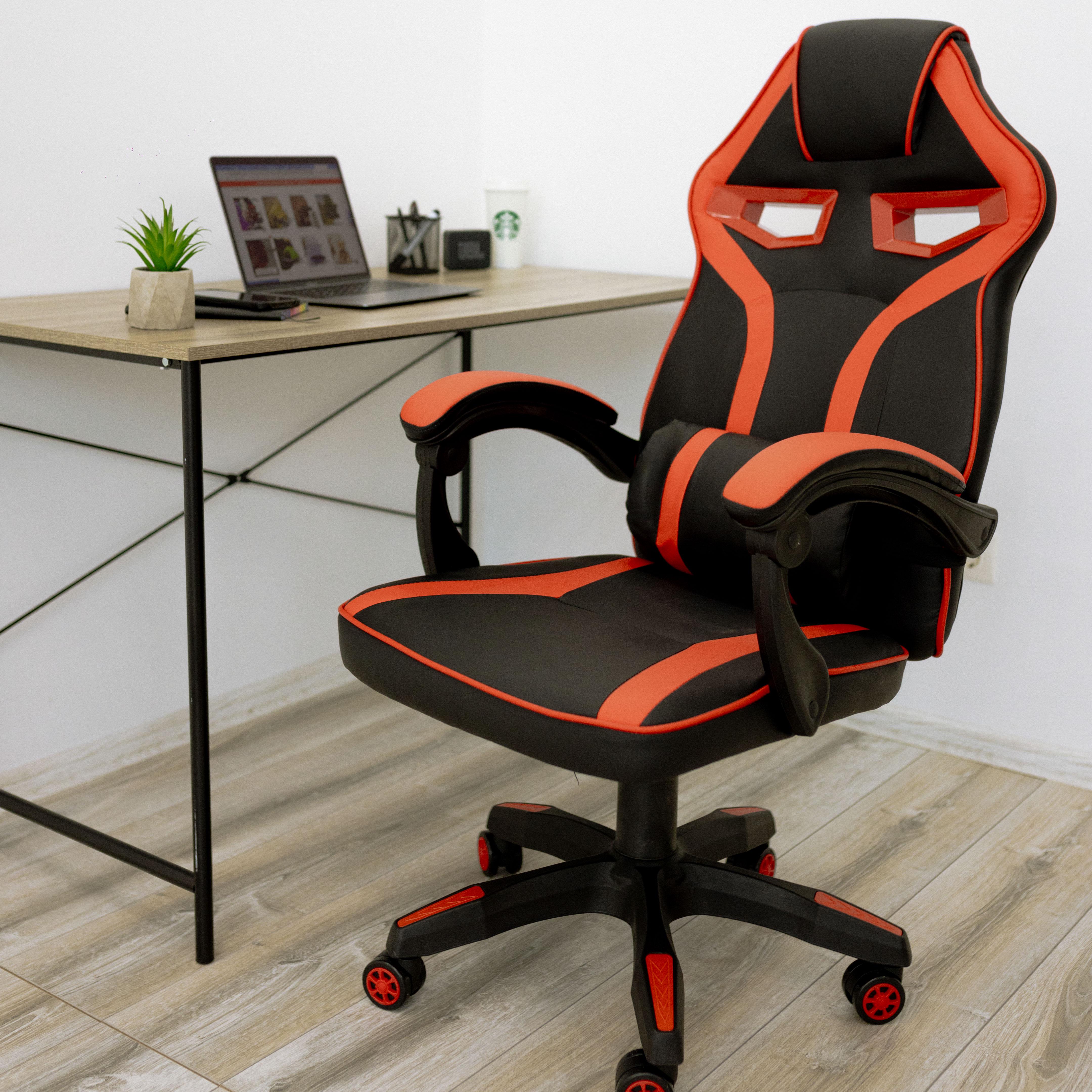 Крісло комп'ютерне геймерське 4Points NT з подушками для дома та офісу Червоний (40017) - фото 1 Крісло комп'ютерне геймерське 4Points NT з подушками для дома та офісу Червоний (40017) - фото 1