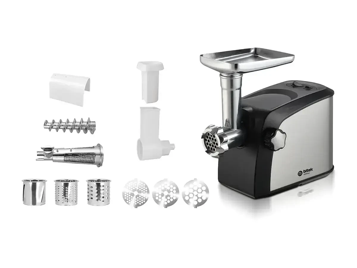 Мясорубка BITEK BT-3700 4200 Вт 4в1 с насадками для овощей (3136079000) Мясорубка BITEK BT-3700 4200 Вт 4в1 с насадками для овощей (3136079000)