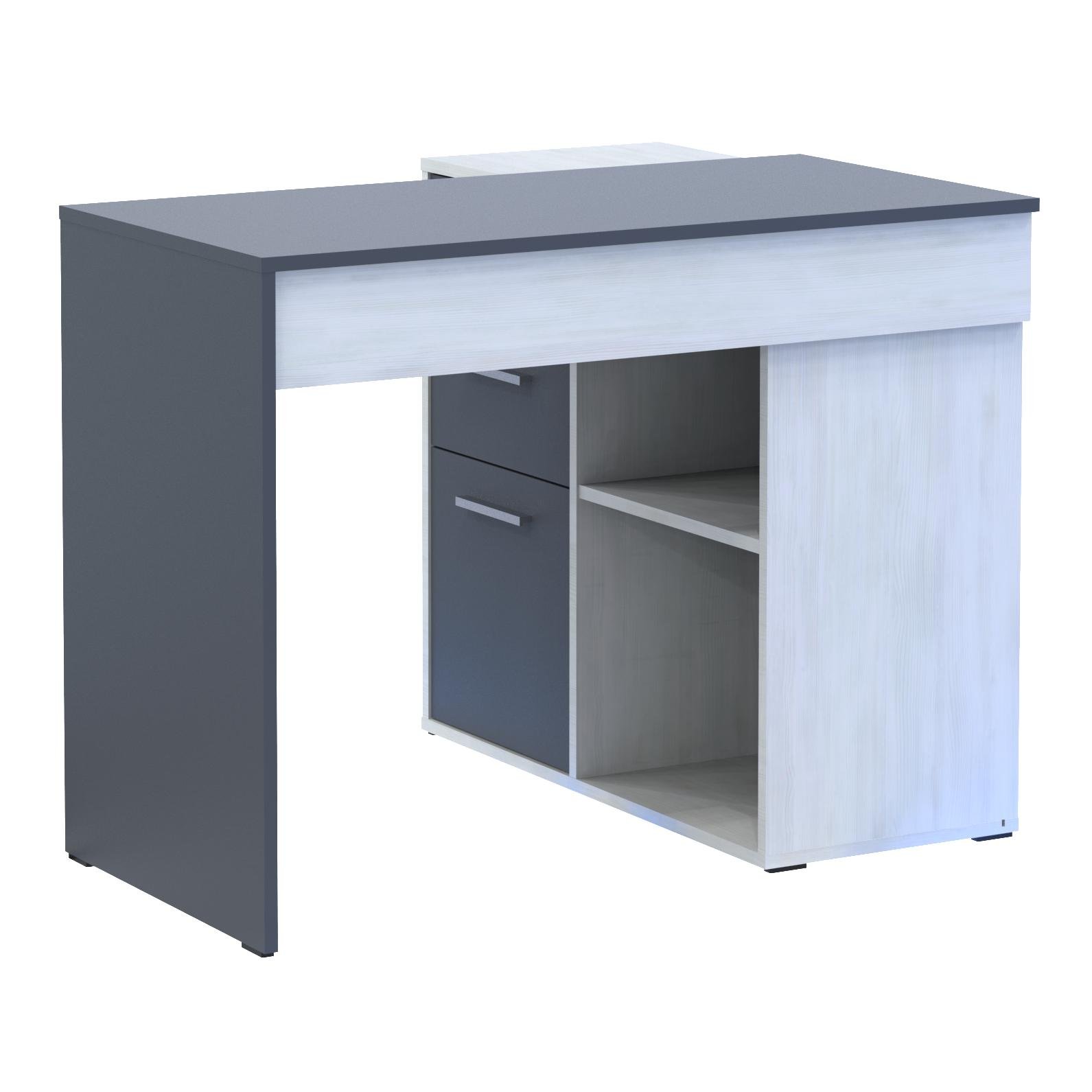 Офисный стол Doros T8 100х83х75 см Белое дерево/Графитовый (DRS-011358) - фото 5 Офисный стол Doros T8 100х83х75 см Белое дерево/Графитовый (DRS-011358) - фото 5