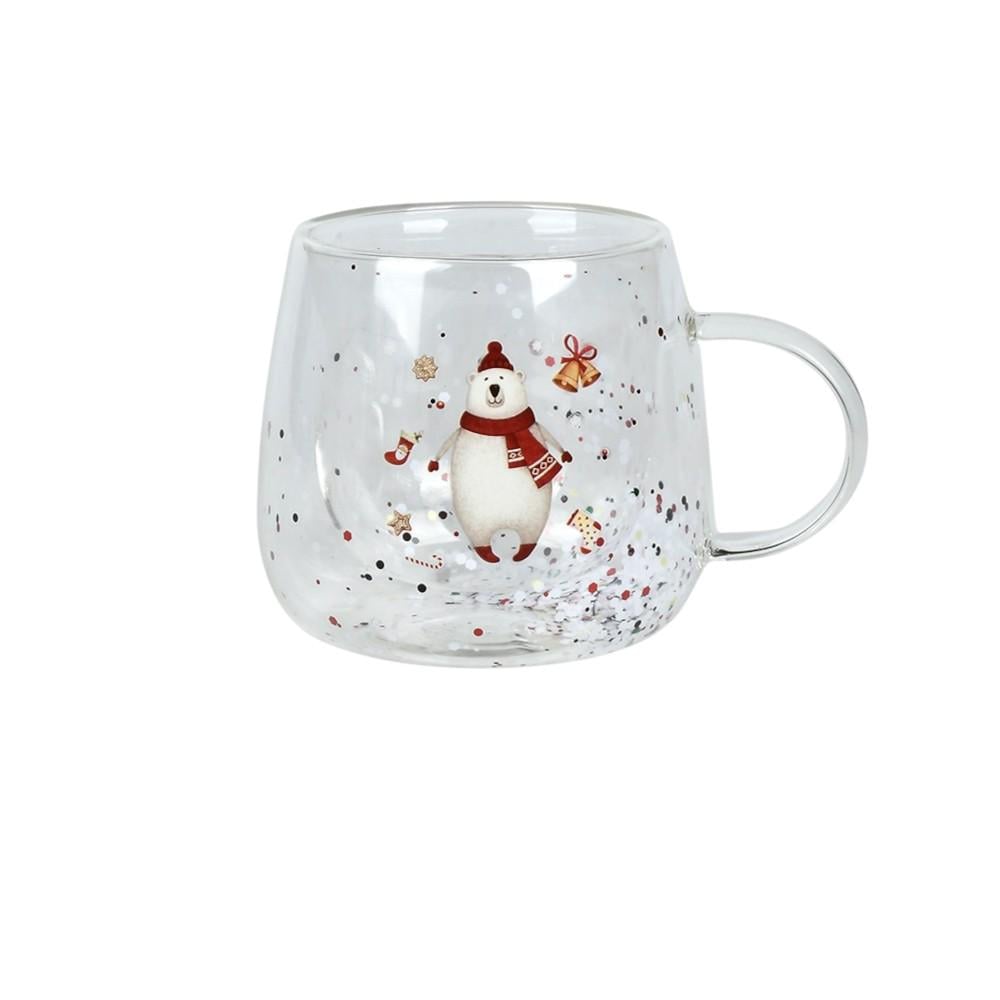 Чашка с двойной стенкой Happy Christmas 350 мл Прозрачный (R32830)