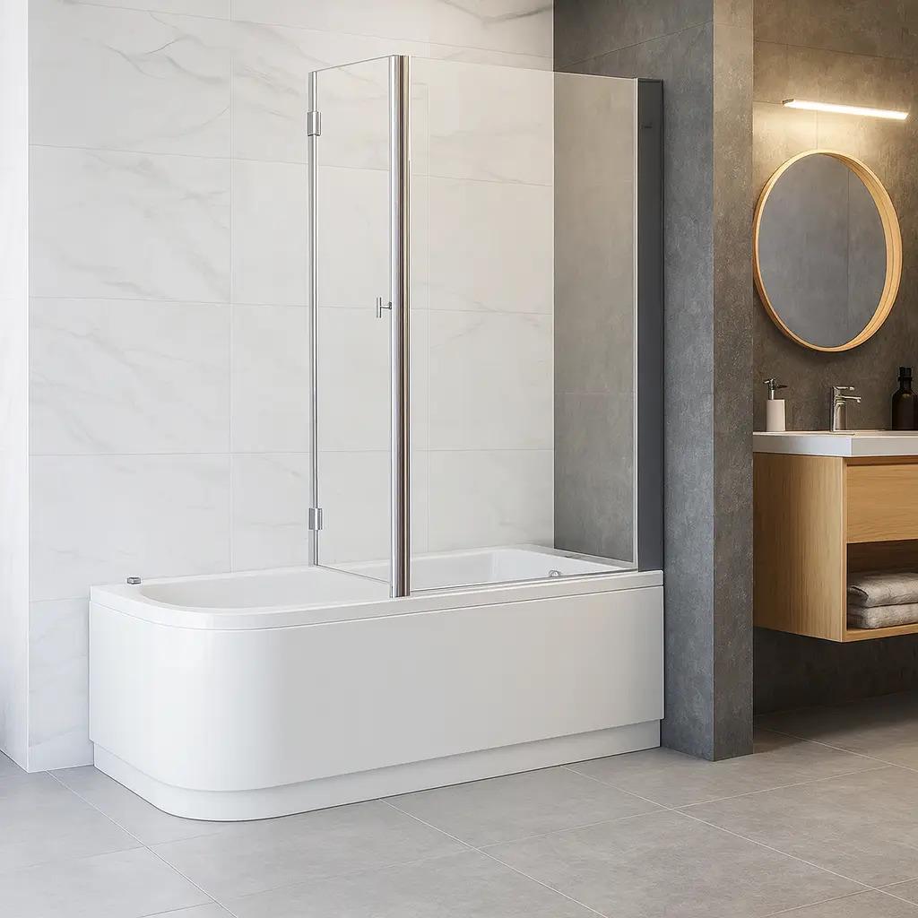 Штора для ванної KO&PO 7047/У70 розпашна кутова 80х70х140 см - фото 2