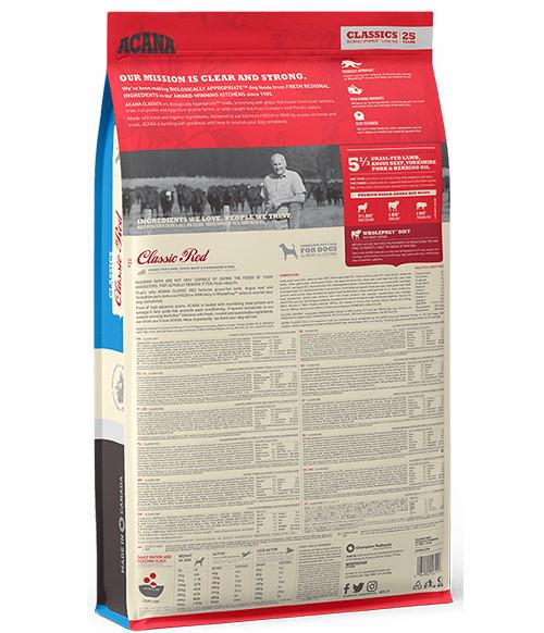 Сухий корм Acana Classic Red для собак усіх порід та вікових груп на основі червоного м'яса ягняти яловичини свинини 17 кг (2) - фото 2 Сухий корм Acana Classic Red для собак усіх порід та вікових груп на основі червоного м'яса ягняти яловичини свинини 17 кг (2) - фото 2