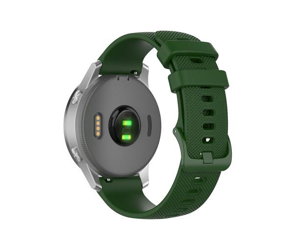 Ремешок силиконовый Solid Spraying для смарт-часов Garmin Forerunner 570 47 мм/Venu 4 45 мм 22 мм Зеленый