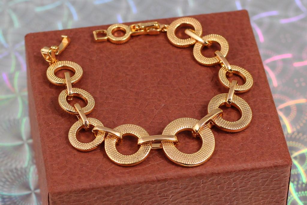 Браслет Xuping Jewelry диски 19 см 1,9 см Золотистый