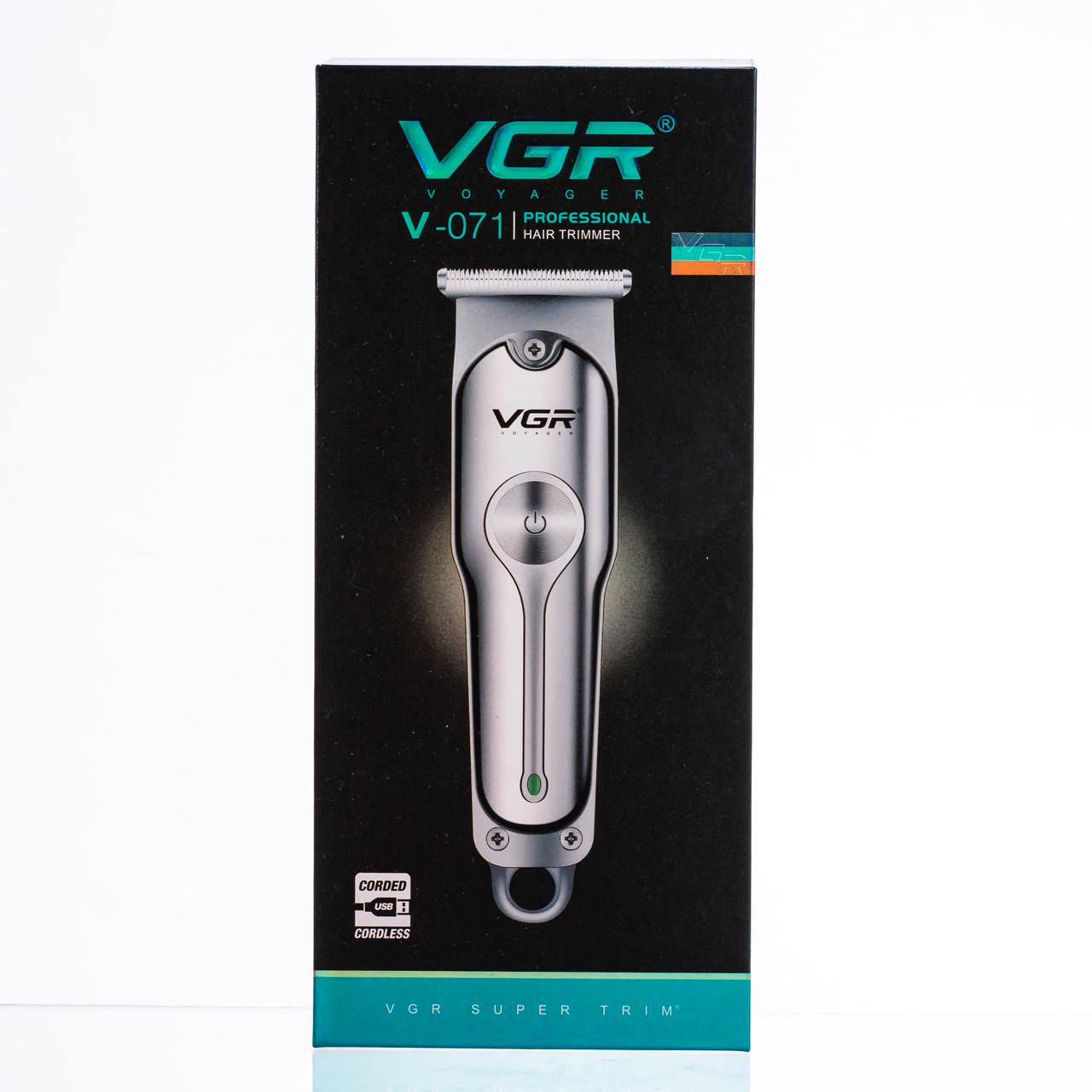 Машинка для стрижки VGR V-071 аккумуляторная Серебристый (7357) - фото 17