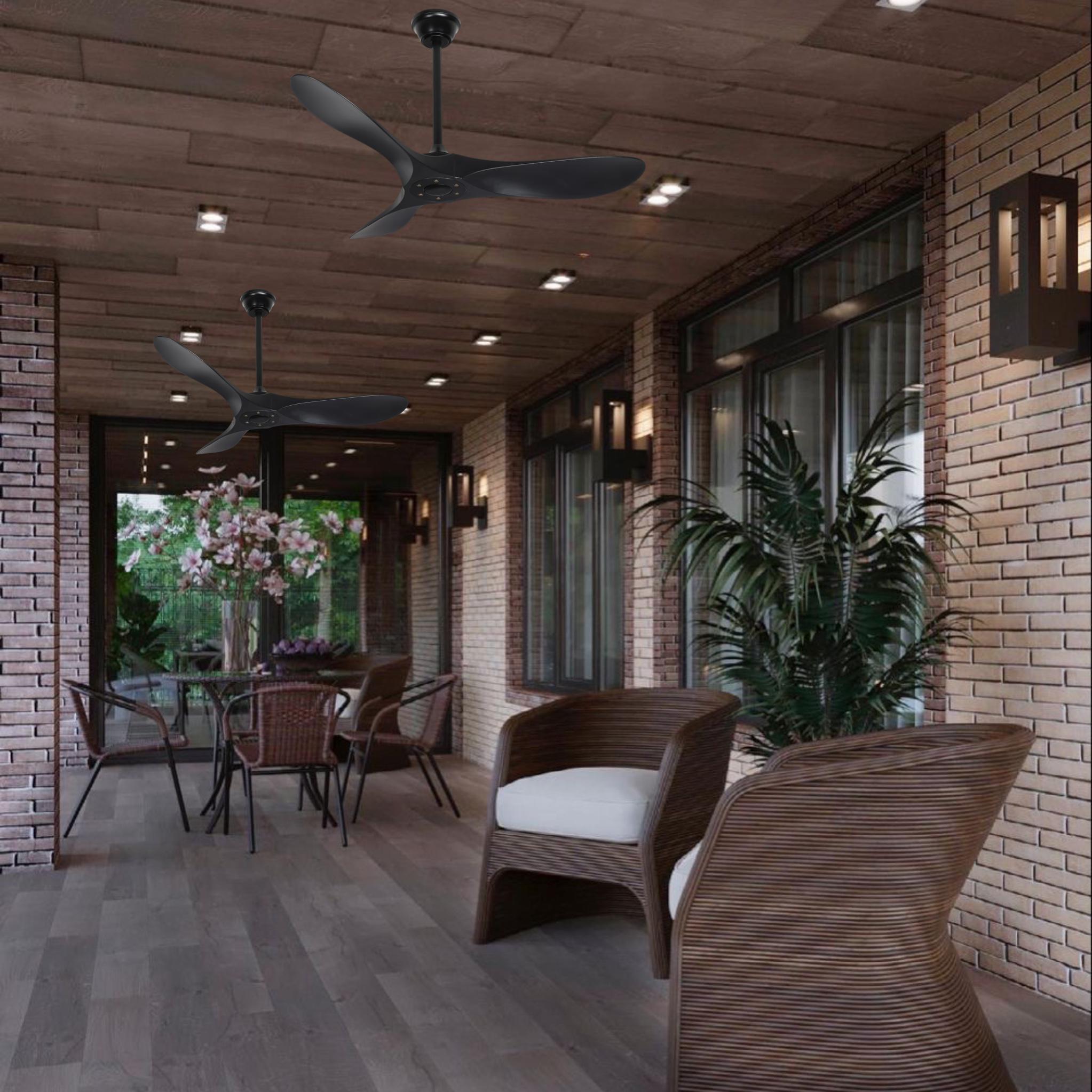 Вентилятор стельовий з пультом 110 см Чорний (94-7105 Чорний 42 BK) - фото 4