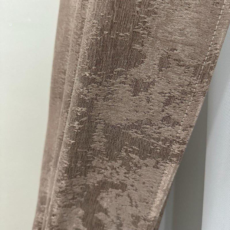 Шторы жаккардовые с мраморным узором среднее затемнение 1,5x2,7 м 2 шт. Кофейный (К1039-25) - фото 9