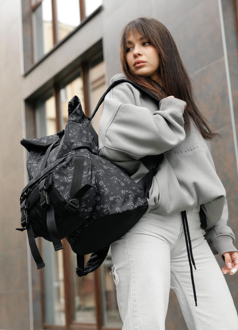 Рюкзак женский Sambag RollTop Double 41х27х18 см Черный (24330702) - фото 7