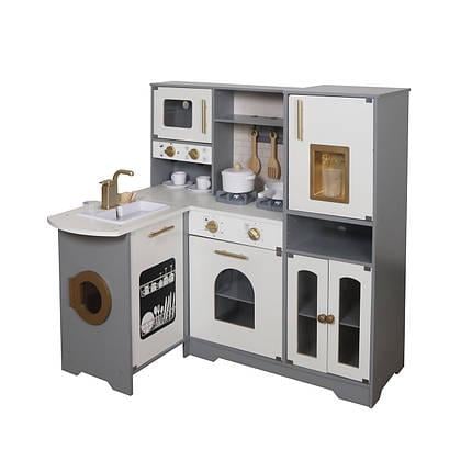 Кухня кутова дерев'яна дитяча AVKO Картахенна звукові та світлові ефекти та аксесуари