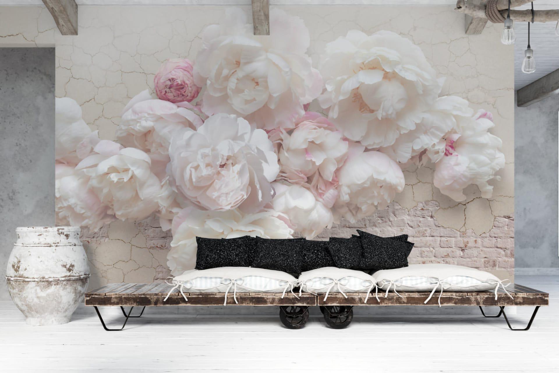 Фотообои флизелиновые Styleo Print-walls Нежность пионов 0107 400х250 см (Pw-0107/4)
