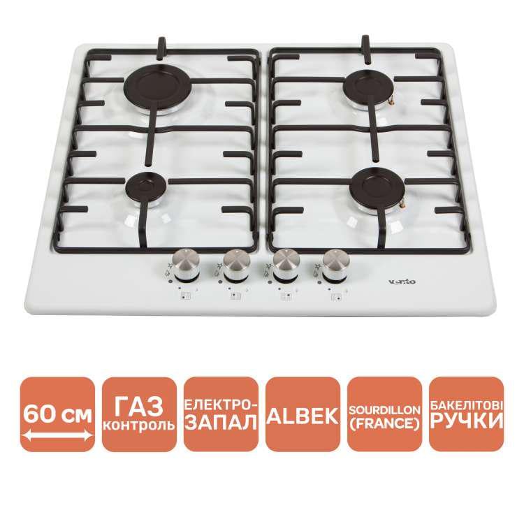 Варочная поверхность Ventolux HG640-MA3 S WH (5876) - фото 2 Варочная поверхность Ventolux HG640-MA3 S WH (5876) - фото 2