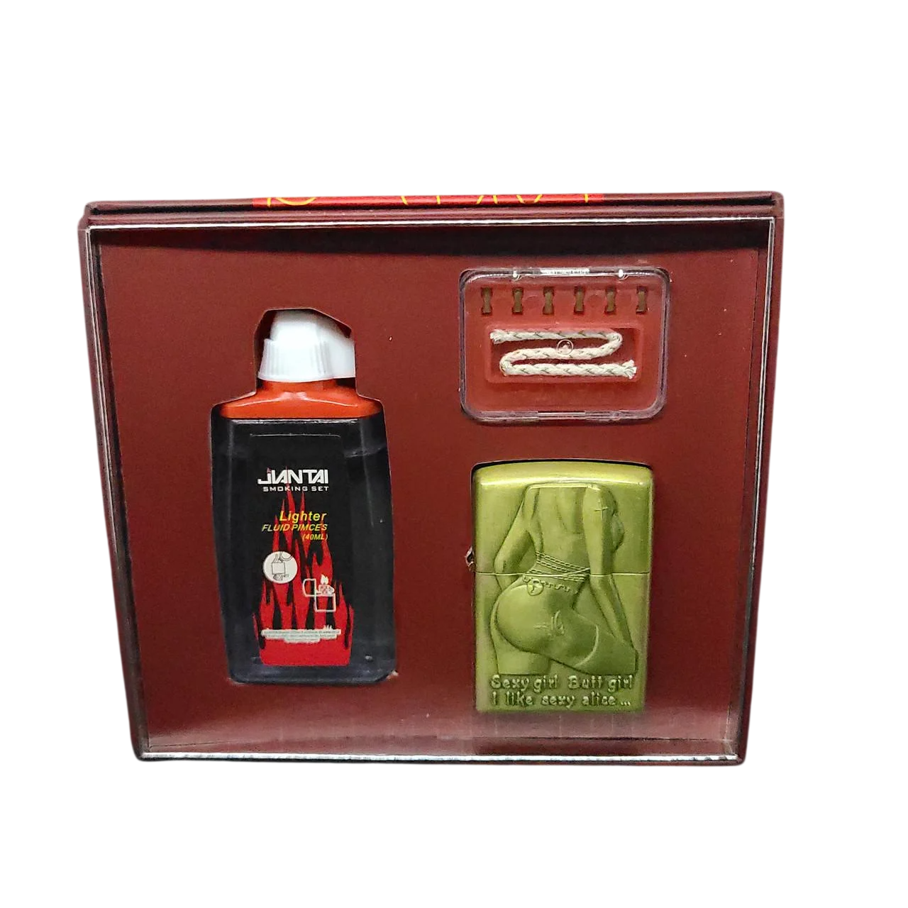 Подарочный набор с бензиновой зажигалкой Девушки2' № 2-58 Red (2414710141)