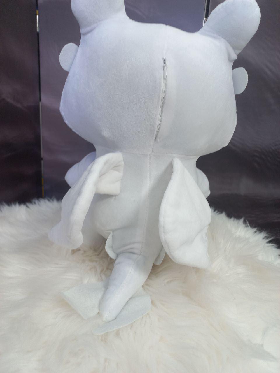 Мягкая игрушка дракон Беззубик дневная фурия Как приручить дракона 40 см Белый (9082/40) - фото 4