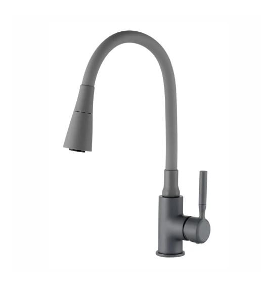 Смеситель для кухни Zerix Atrium-011-T Graphite Refl Grey (ZX6107)