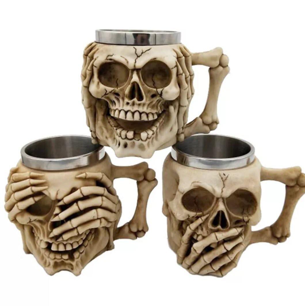 Набор чашек с черепами 3х400 мл (8341342)