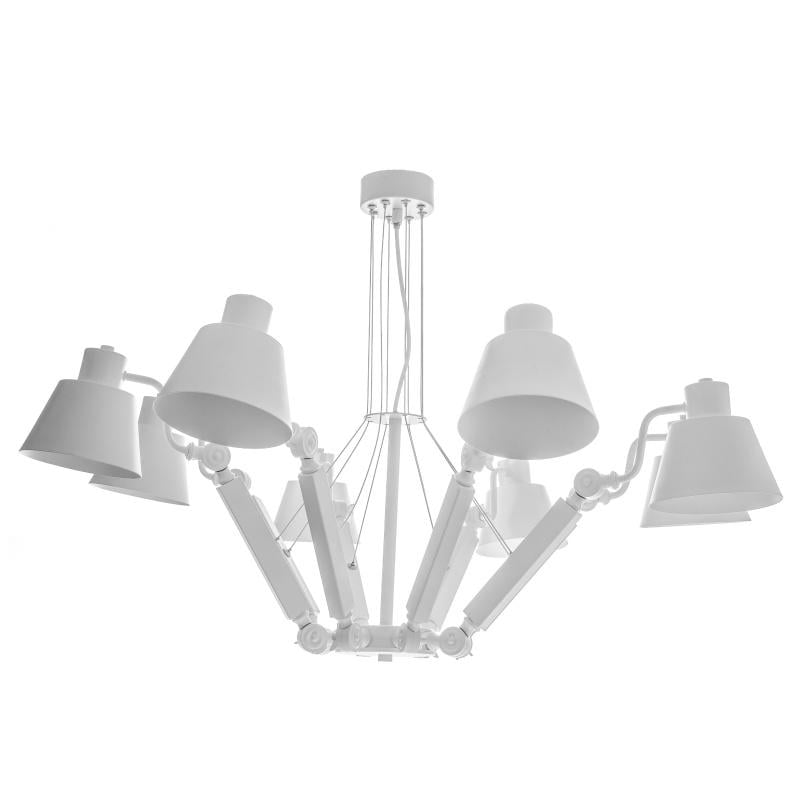 Люстра потолочная пауклофт Brille BL-523S/8 E27 WH на 8 плафонов