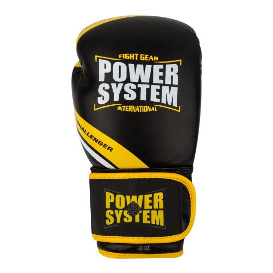 Боксерские перчатки PowerSystem PS 5005 Challenger 16 унций Black/Yellow (PS-5005_16oz_Black/Yellow_Black_bes313) - фото 2