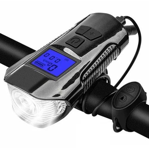 Велокомпьютер с велозвонком и фарой XBL XA-585-T6 2 LED Waterproof