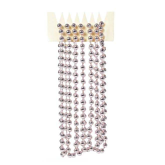 Бусы на елку Flora пластиковые 8 мм х 2,7 м Розовый (11704)