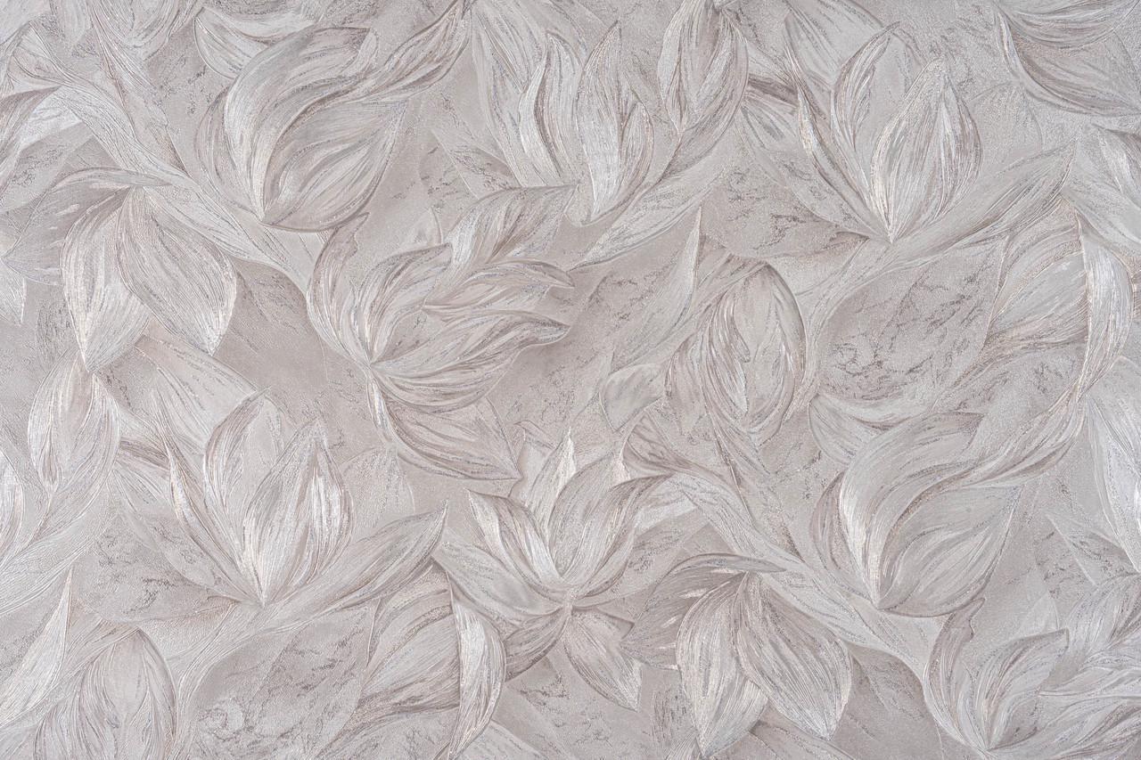 Обои флизелиновые LeGrand Platinum Листья 8761-02 Декор винил горячего тиснения 1,06х10,05 м Пудровый