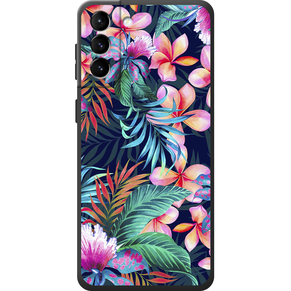 Чехол BoxFace Samsung Galaxy S21 FE (G990) flowers in the tropics Черный силикон (43973-up1971-44173)