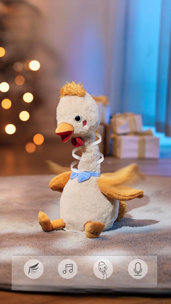 Іграшка м'яка Tumama Гуска танцююча Бежевий - фото 4