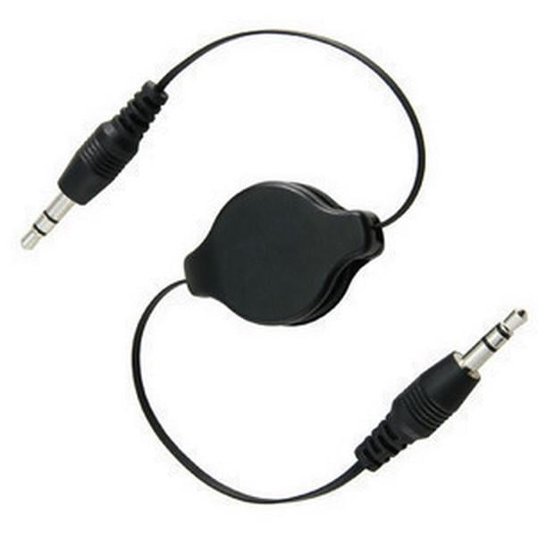 Кабель самосматывающийся AUX Audio M/M 3,5 мм 0,8 м Black (B00407)
