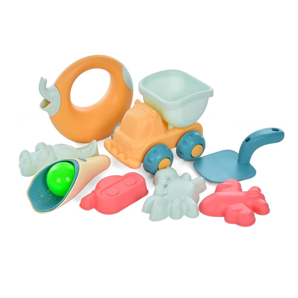 Детский игровой набор для песочницы с лейкой и самосвалом Детский игровой набор для песочницы с лейкой и самосвалом