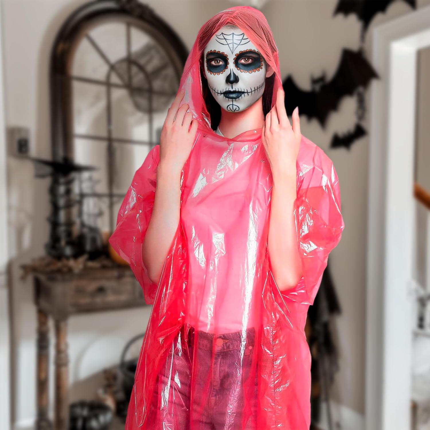 Плащ-дождевик одноразовый 120х65 см Red (30218) - фото 5