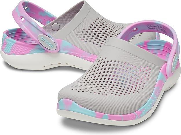 Сабо дитячі для дівчинки Crocs Literide 360 Marbled р. 28/29 Сірий (6356)