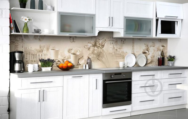 Скинали на кухню Zatarga «Рэтро стиль» 650х2500 мм виниловая 3Д наклейка кухонный фартук самоклеящаяся