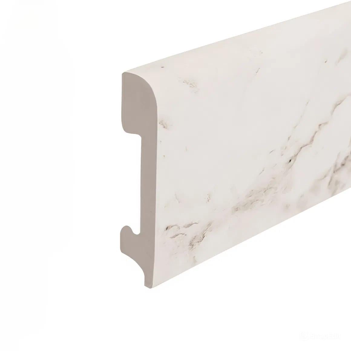 Плинтус дюрополимерный 77х15х2500 мм Светлый мрамор (7715P-19169)