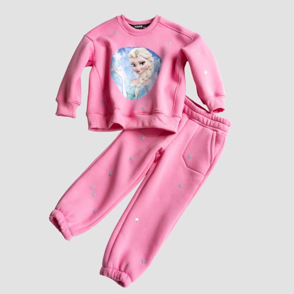 Костюм утеплений на флісі Ельза Alwairkids 80 см Рожевий (81050)