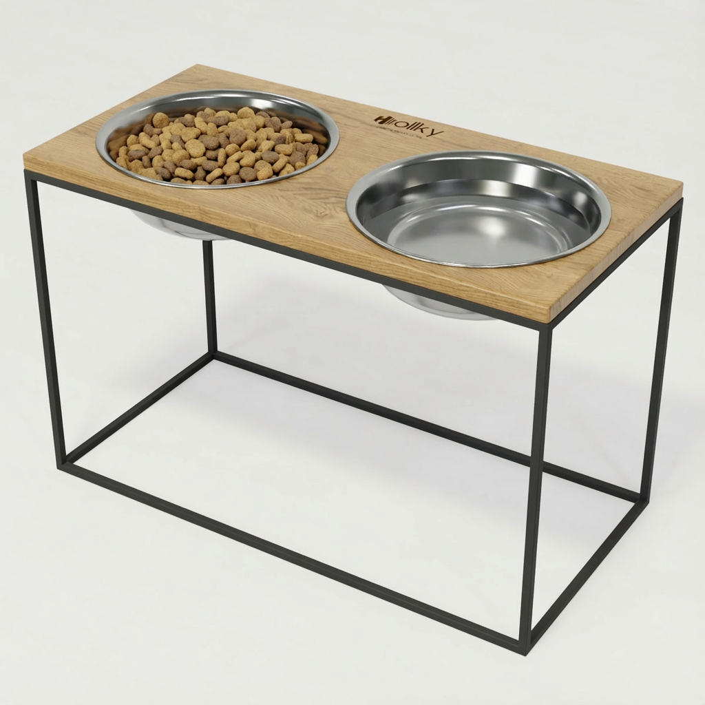 Миски на підставці для дуже великих собак Hollky Base XXL40 2х2,8 л (BXXL40-643240-GRNT) - фото 1 Миски на підставці для дуже великих собак Hollky Base XXL40 2х2,8 л (BXXL40-643240-GRNT) - фото 1