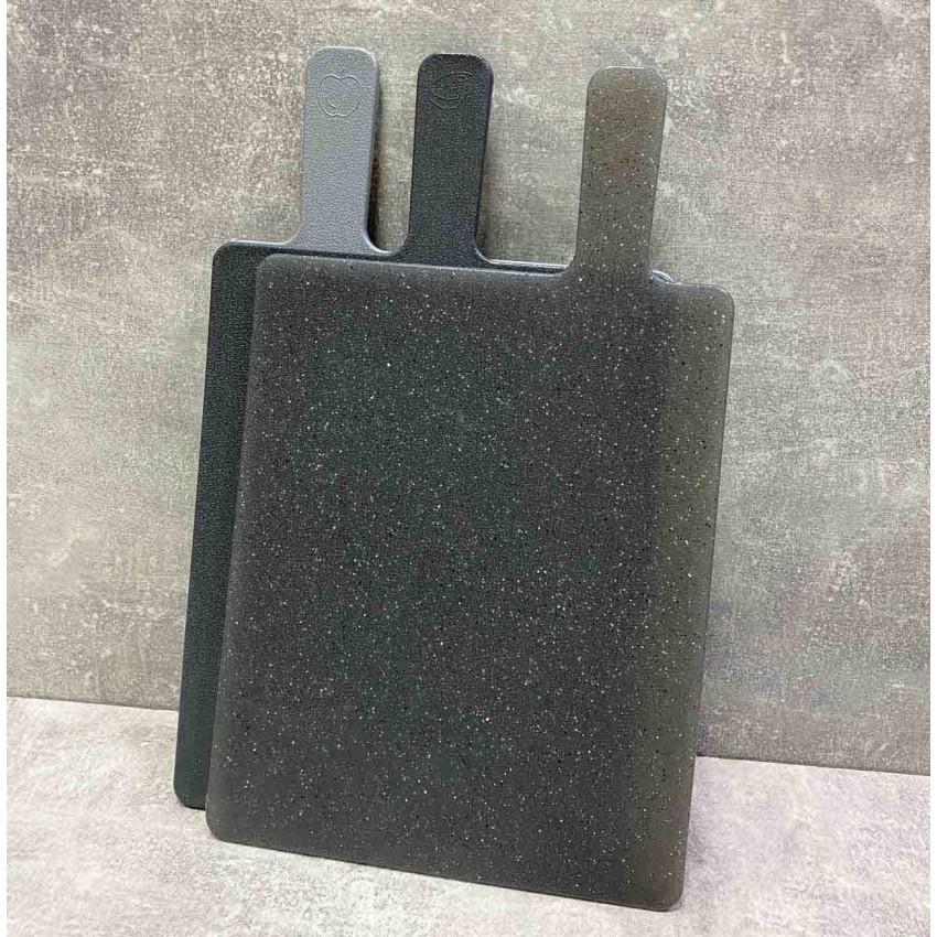 Набор разделочных досок Алена с подставкой 3 шт. Серый (25598635) - фото 2