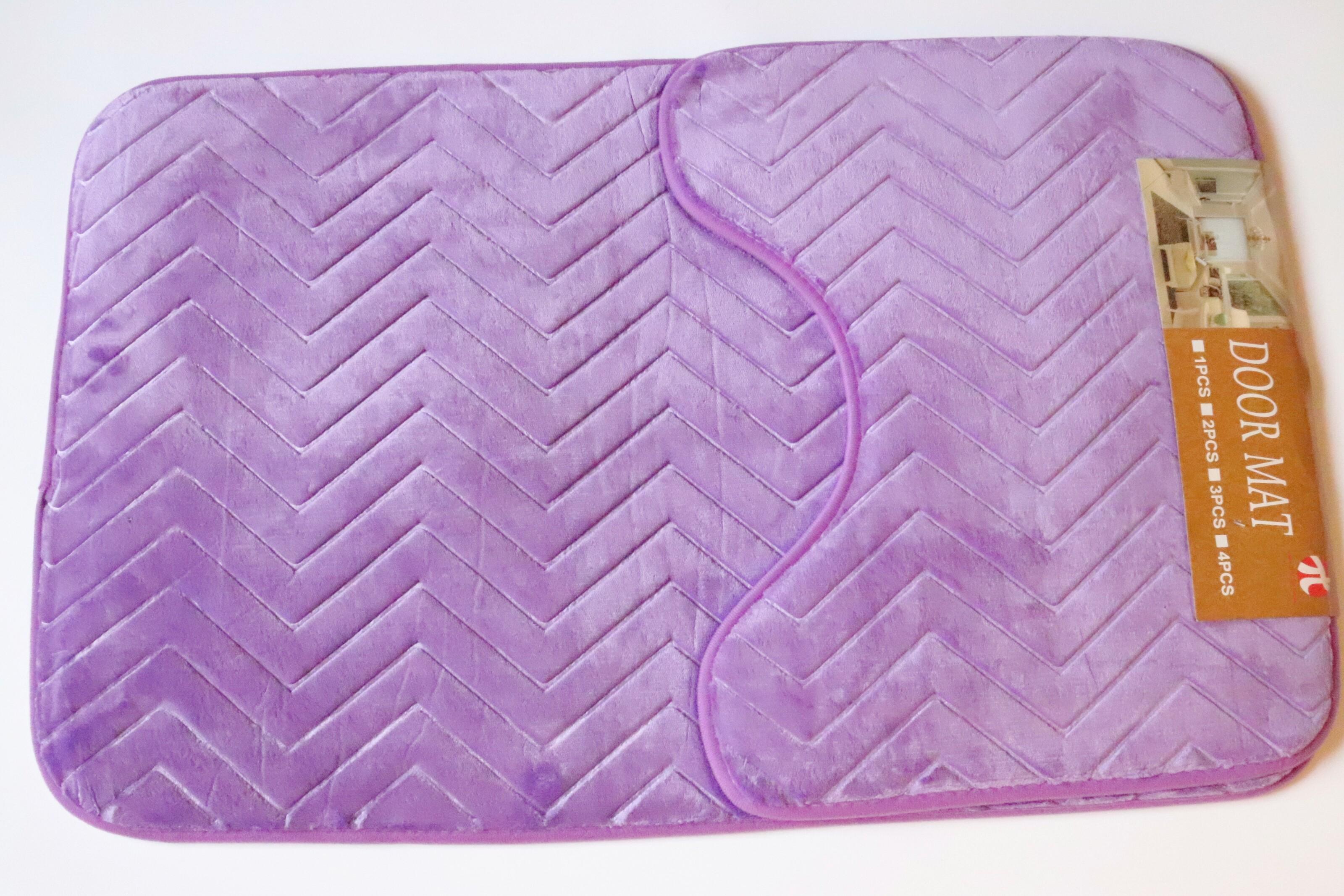 Набор ковриков для ванной и туалета из микрофибры 80x50/40x50 см (3843 violet) - фото 4 Набор ковриков для ванной и туалета из микрофибры 80x50/40x50 см (3843 violet) - фото 4