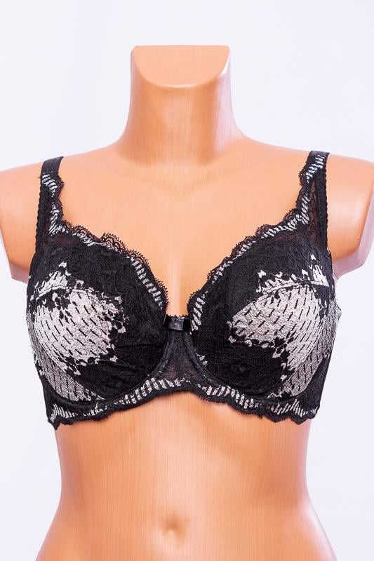 Бюстгальтер мереживний жіночий Блиск з чашкою D Носи Своє 75D Чорний (4388)