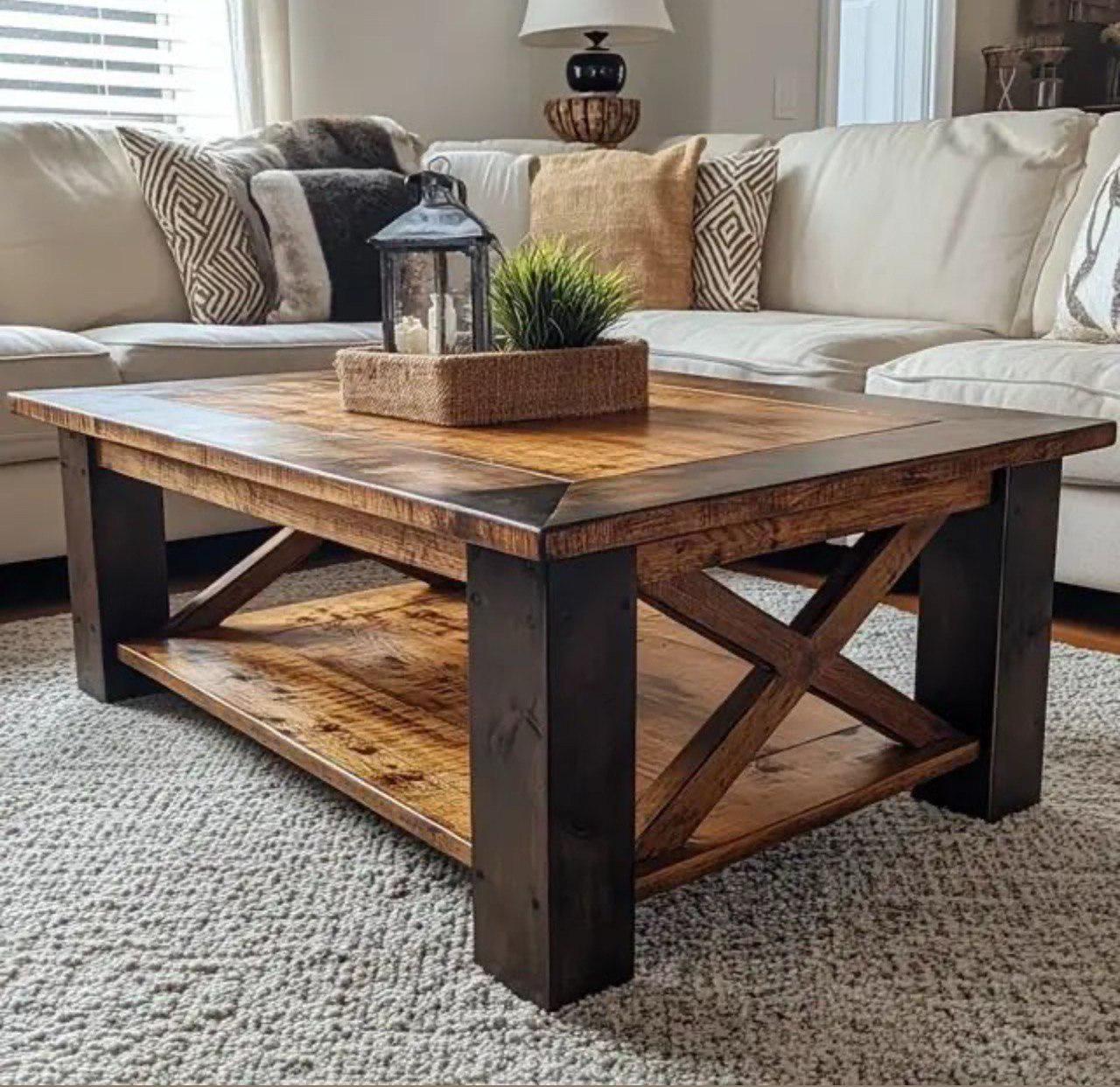 Стол журнальный с натурального дерева Сосна (SJ4357)