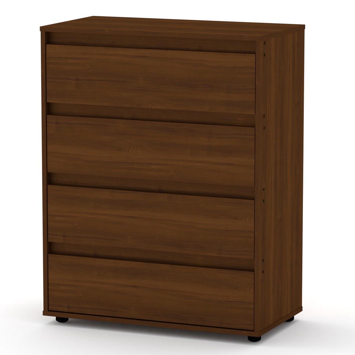 Комод Компанит с 4 ящиками 80х42х103 см Орех экко (26966116)