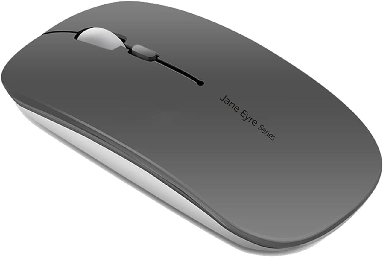 Мышь беспроводная Uiosmuph Q5 2.4G перезаряжаемая 1600 DPI тихая портативная для ноутбука и ПК с USB/USB-C