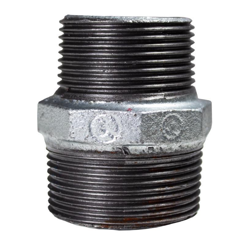 Ниппель редукционный B.C 2"х1 1/2" чугунный оцинкованный (TU-21659)