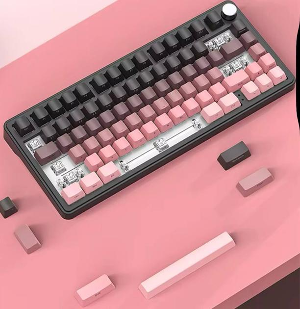 Клавиатура игровая attack shark X85 беспроводная механическая с RGB подсветкой с поддержкой HOT-SWAP Jade Switch Blackberry/White - фото 5 Клавиатура игровая attack shark X85 беспроводная механическая с RGB подсветкой с поддержкой HOT-SWAP Jade Switch Blackberry/White - фото 5