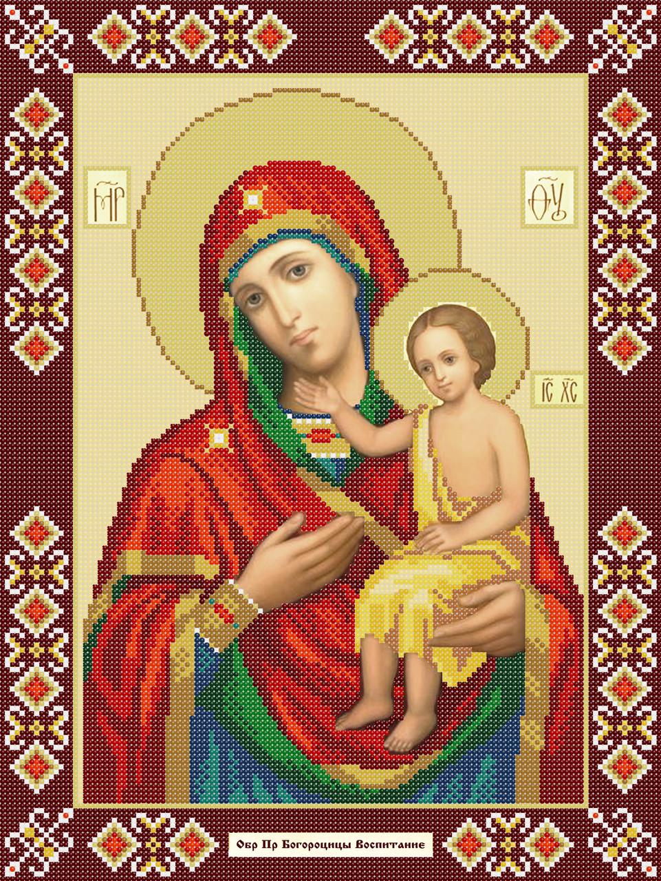 Схема вышивки бисером Образ Пресвятой Богородицы (757777230)
