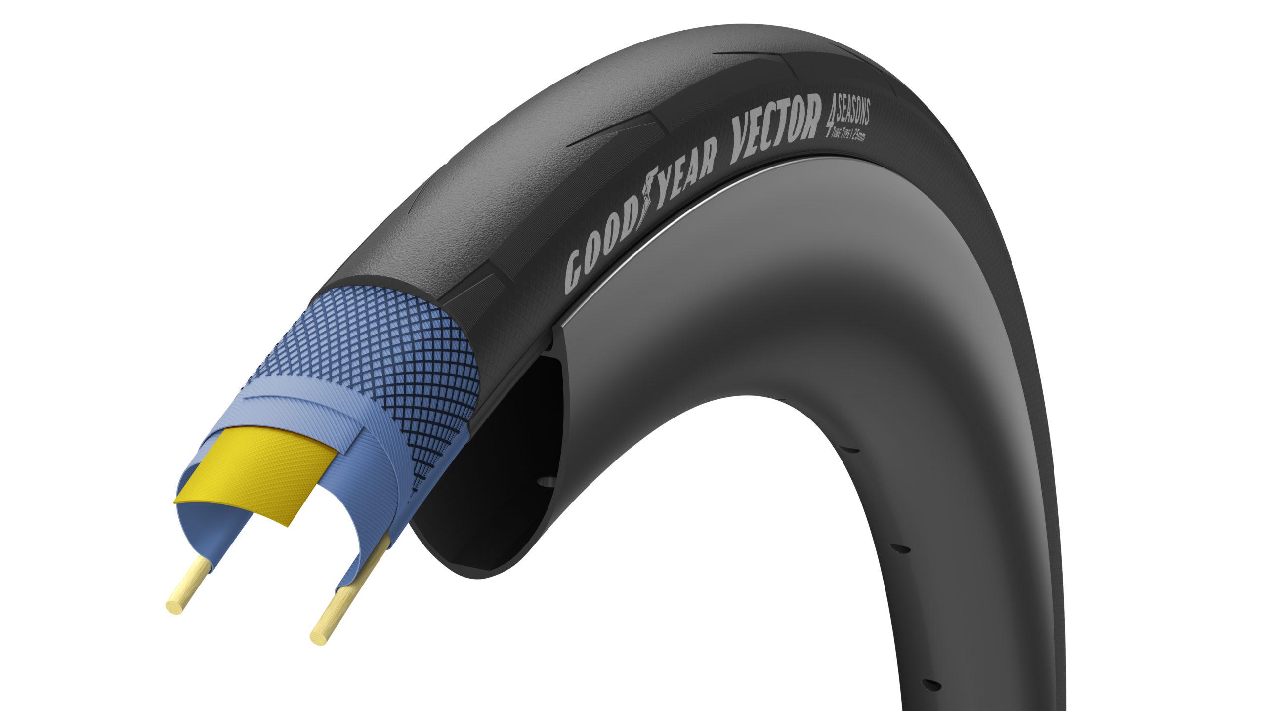 Покрышка велосипедная GoodYear VECTOR 4Seasons tubeless complete folding 120tpi 700x25C/25-622 Black (TIR-79-71)