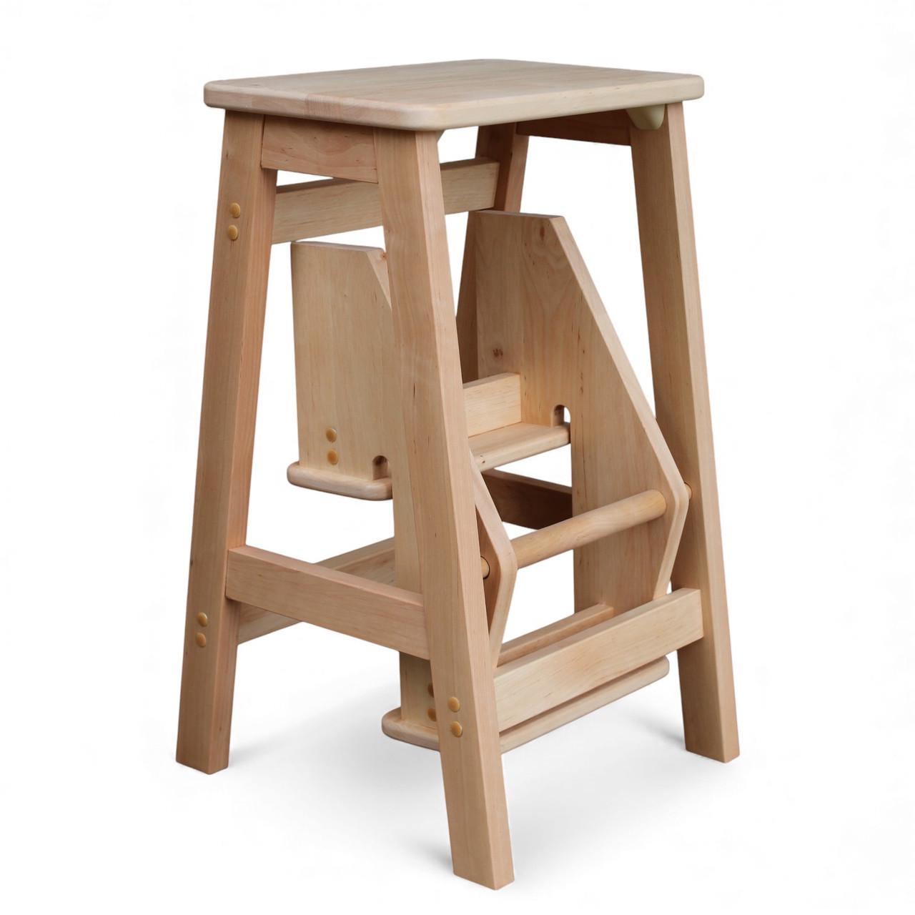 Табурет-лестница деревянный Студія Дерева Вільха Ретро бытовой 3 ступеньки Светлое дерево (31002884) - фото 3 Табурет-лестница деревянный Студія Дерева Вільха Ретро бытовой 3 ступеньки Светлое дерево (31002884) - фото 3