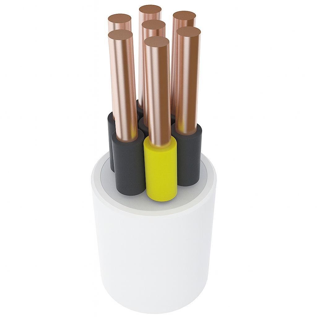 Провід мідний ГАЛ-КАТ GK ПВС гнучкий круглий 7х2,5 Білий (ГК000022135) Провід мідний ГАЛ-КАТ GK ПВС гнучкий круглий 7х2,5 Білий (ГК000022135)