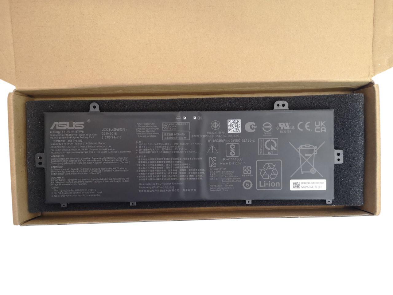 Аккумулятор для Asus Chromebook Flip CR1/CR1100CKA/CR1100FKA/C21N2018 3640 mAh 42Wh (000012943)