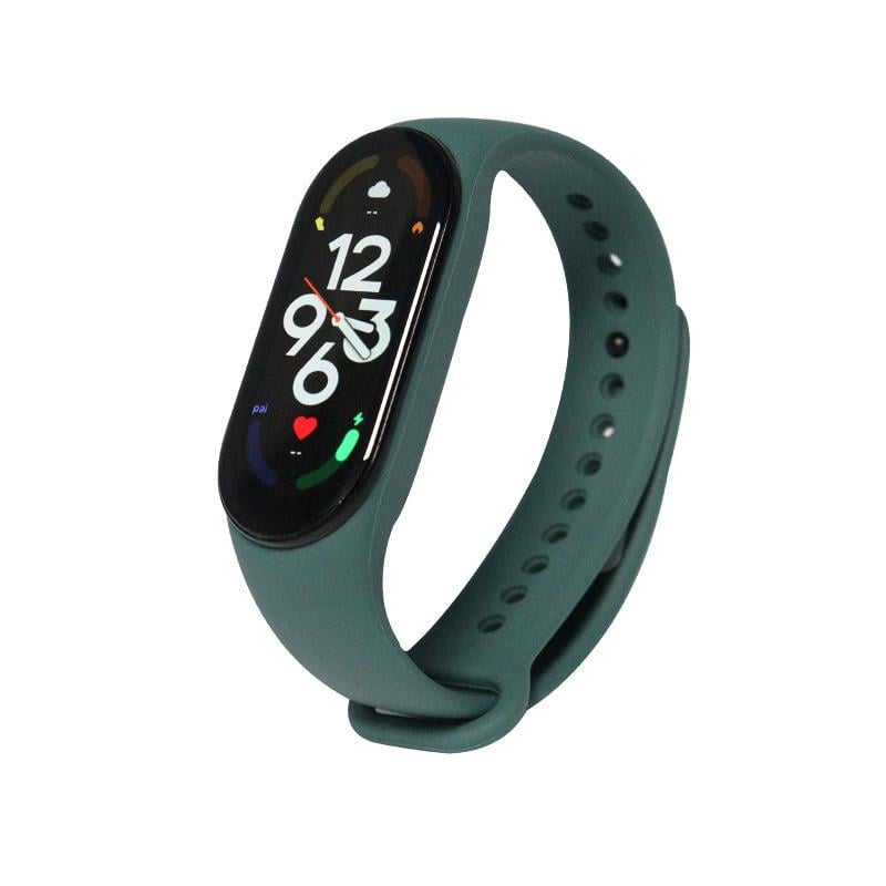 Ремінець Xiaomi Mi Smart Band 7/6/5 сіліконовий М'ятний/Зелений (1342P)