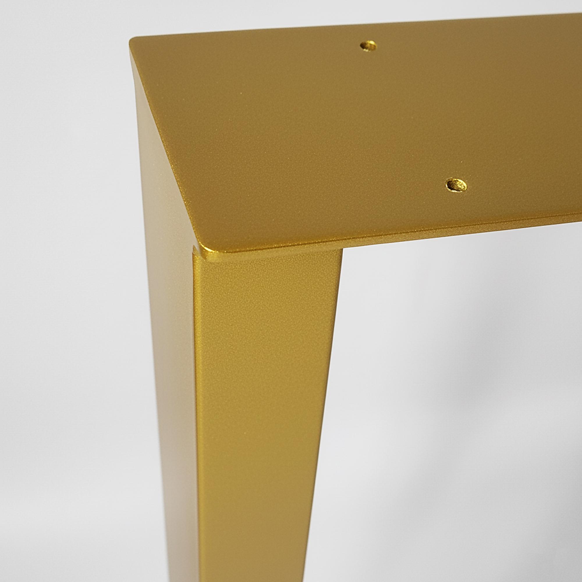 Комплект опор регульованих для столу з металу 600х100 мм H 730 мм 2 шт. Золотий (1029) - фото 5 Комплект опор регульованих для столу з металу 600х100 мм H 730 мм 2 шт. Золотий (1029) - фото 5