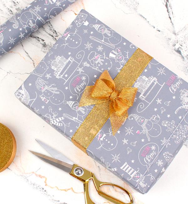 Подарочная бумага для упаковки "Веселих свят" 70 см/8 м (31064173)